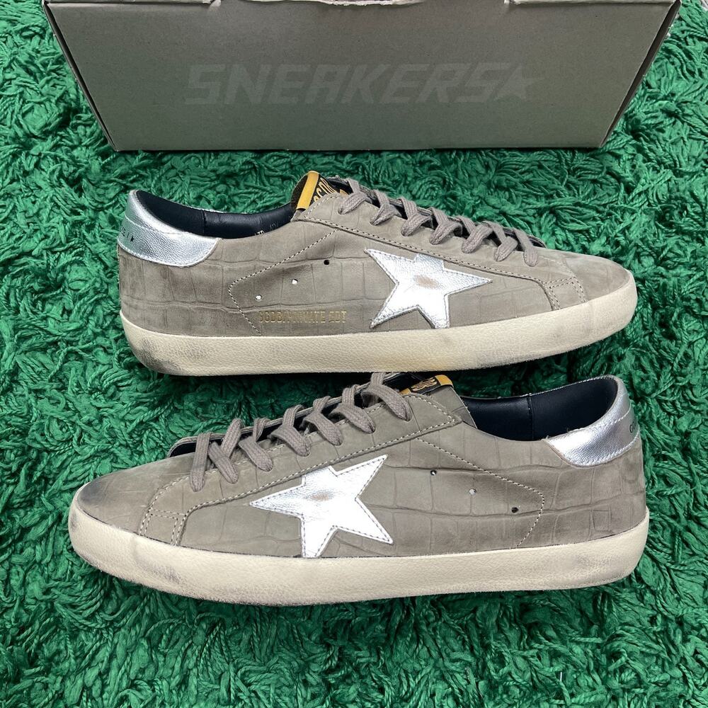 Golden Goose Exclusive Super-Star Croc Nubuck Leather Sneakers shoes sz 42 US 9